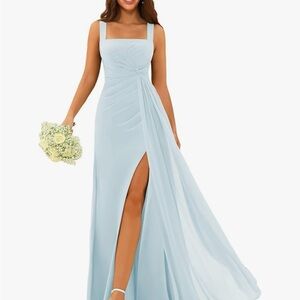 Elegant Light Blue Evening Gown